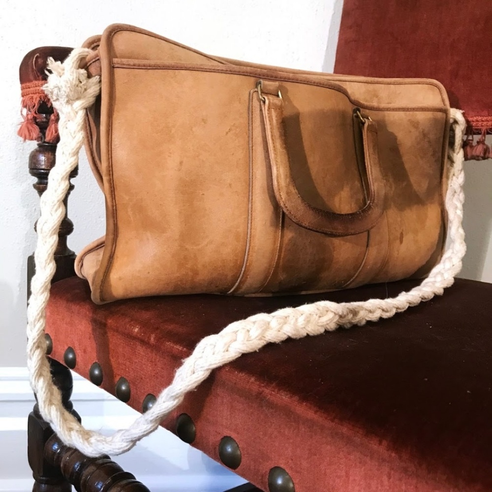 Upcycled Coach Genuine Leather Bag